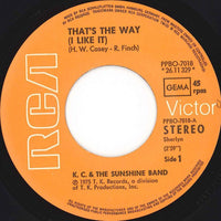 KC & The Sunshine Band : That's The Way (I Like It) (7", Single)