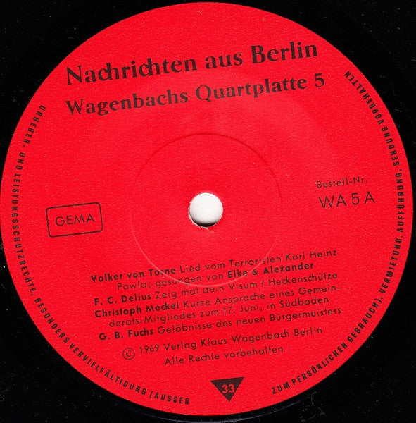 Various : Nachrichten Aus Berlin (7", EP)