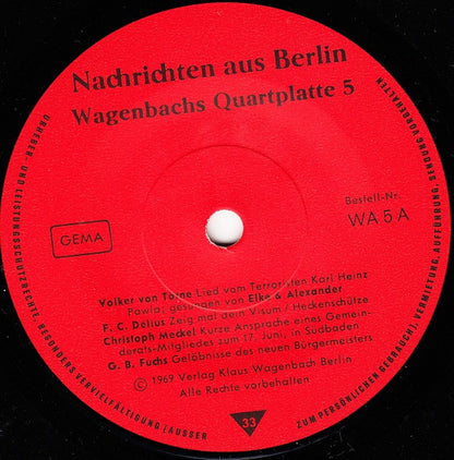 Various : Nachrichten Aus Berlin (7", EP)