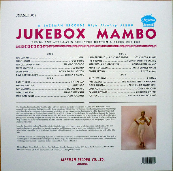 Various : Jukebox Mambo: Rumba & Afro-Latin Accented Rhythm & Blues 1949-1960 (2xLP, Comp, Gat)