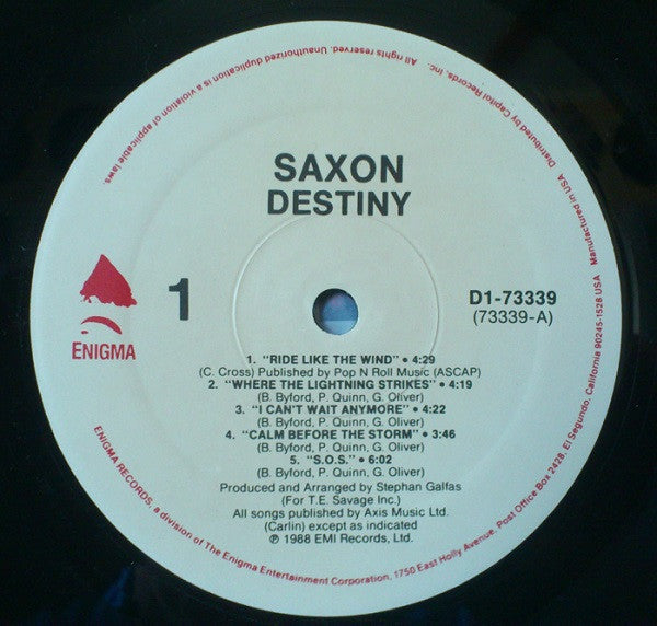 Saxon : Destiny (LP, Album)