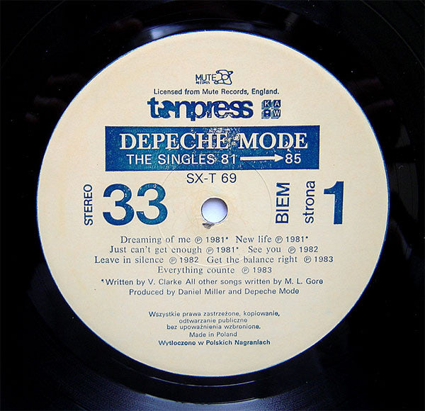 Depeche Mode : The Singles 81 → 85 (LP, Comp, M/Print)