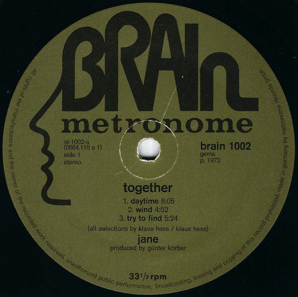 Jane : Together (LP, Album, RP, Gat)