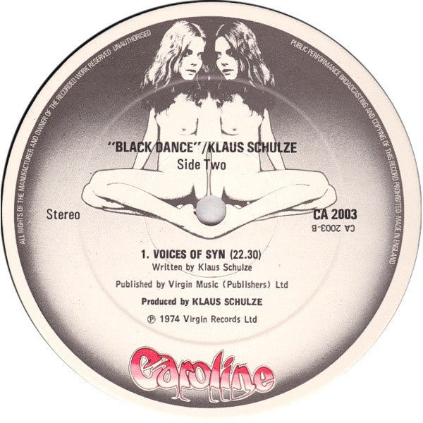 Klaus Schulze : Blackdance (LP, Album, RP, Gat)