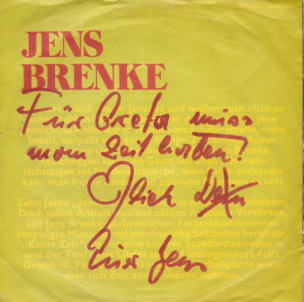 Jens Brenke : Keine Zeit (7", Single)