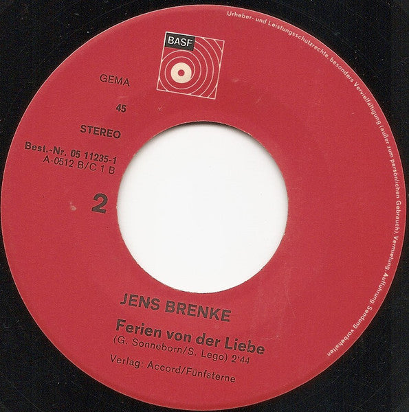 Jens Brenke : Keine Zeit (7", Single)