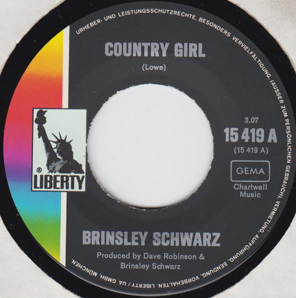 Brinsley Schwarz : Country Girl (7")