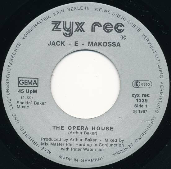 Jack E Makossa : The Opera House (7", Single)