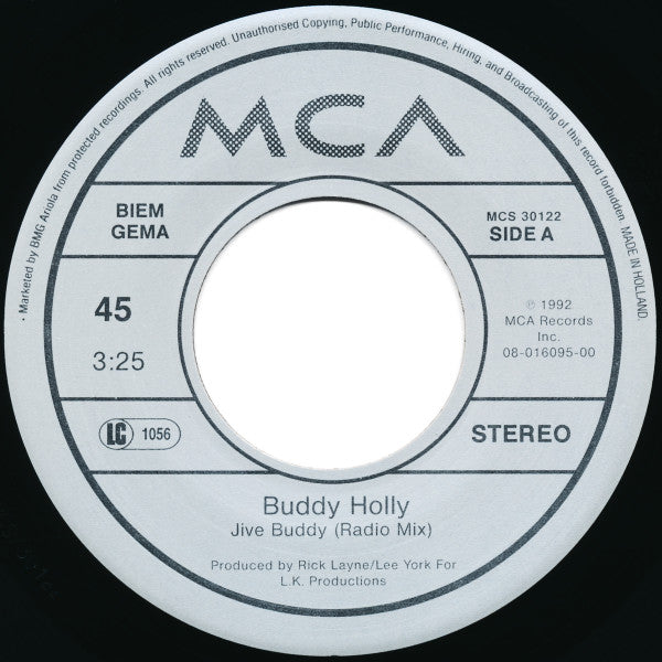 Buddy Holly : Jive Buddy (7", Single, P/Mixed)