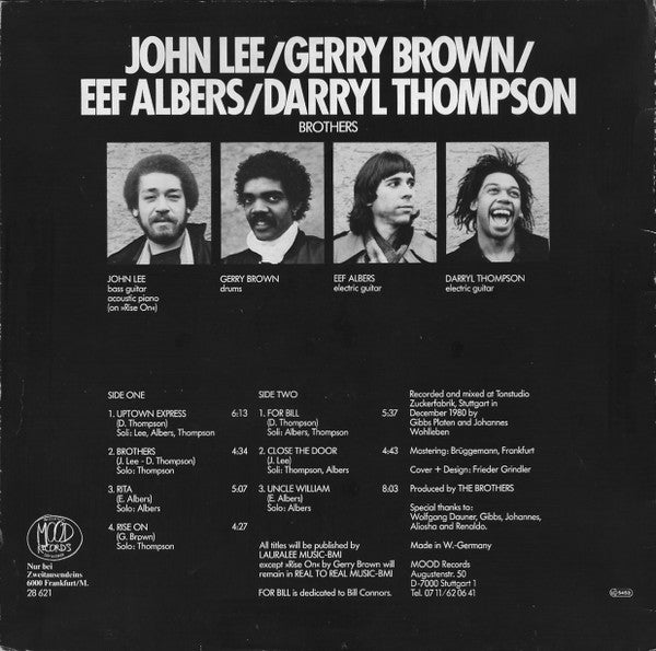 John Lee (3), Gerry Brown, Eef Albers, Darryl Thompson* : Brothers (LP, Album, RE)