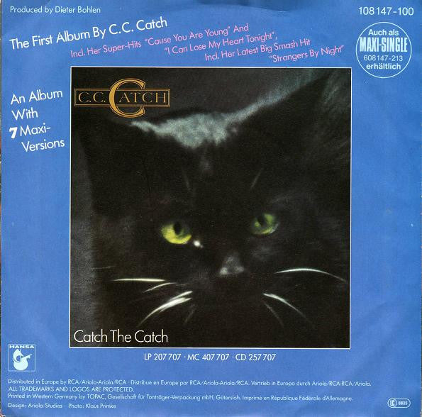 C.C. Catch : Strangers By Night (7", Single)
