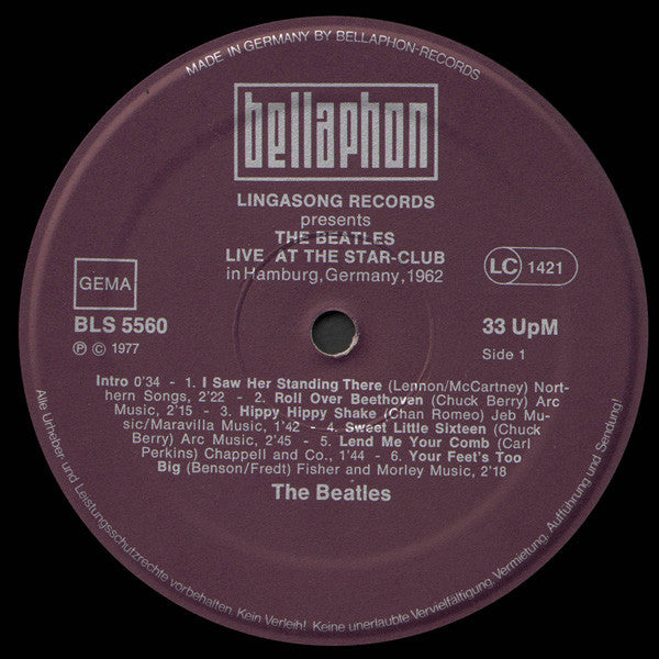 The Beatles : Live! At The Star-Club In Hamburg, Germany; 1962 (2xLP, Album, Mono)