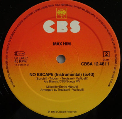 Max Him* : No Escape (12", Maxi)