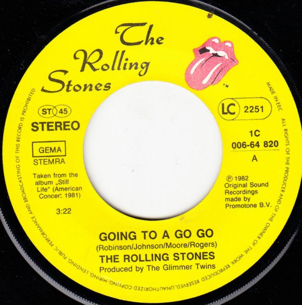 Rolling Stones* : Going To A Go Go (Live) (7", Single)