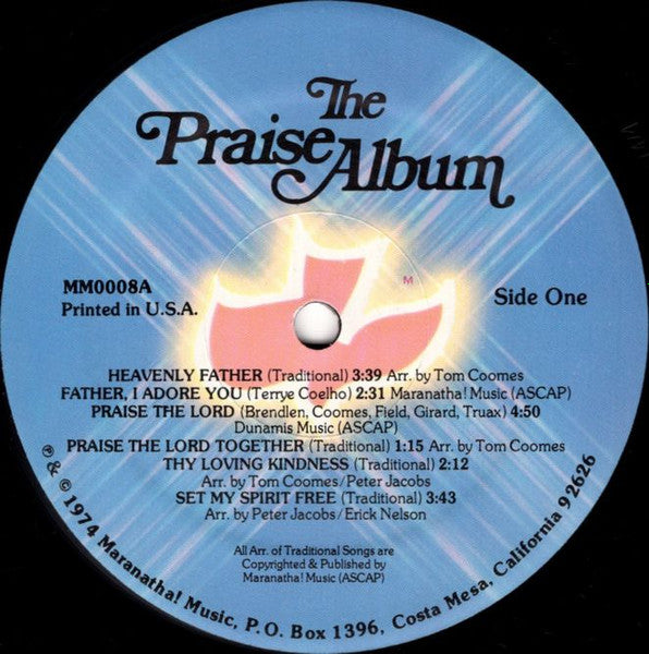 The Maranatha Singers : The Praise Album (LP, Album, RE)