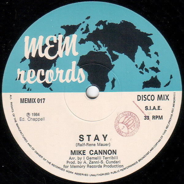 Mike Cannon : Stay / Chantez la chanson (12")