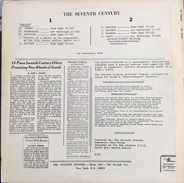 The Seventh Century : The Seventh Century (LP, Album)