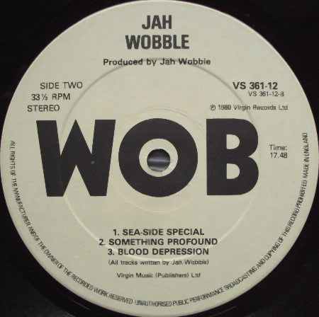 Jah Wobble : V.I.E.P. Featuring Blueberry Hill (12", EP)