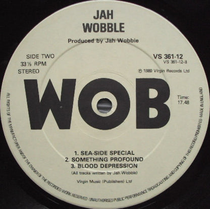 Jah Wobble : V.I.E.P. Featuring Blueberry Hill (12", EP)