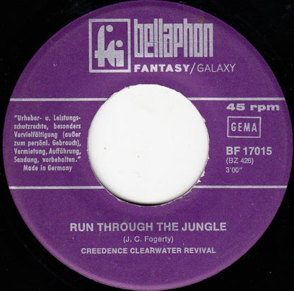 Creedence Clearwater Revival : Run Through The Jungle / Up Around The Bend (7", Single)