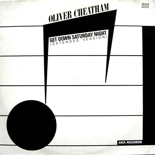 Oliver Cheatham : Get Down Saturday Night (Extended Version) (12")