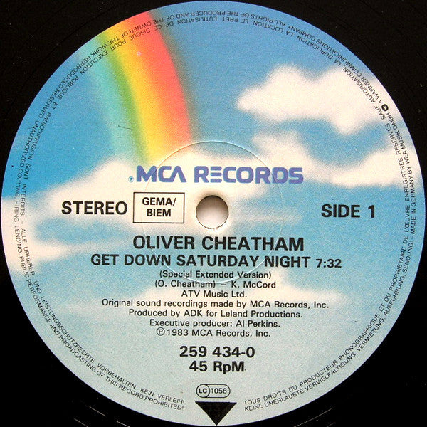 Oliver Cheatham : Get Down Saturday Night (Extended Version) (12")