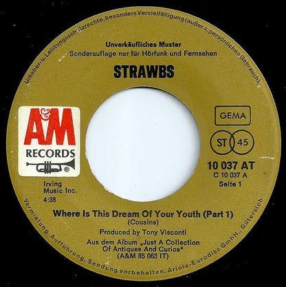 Strawbs : Where Is This Dream Of Your Youth (7", Promo)