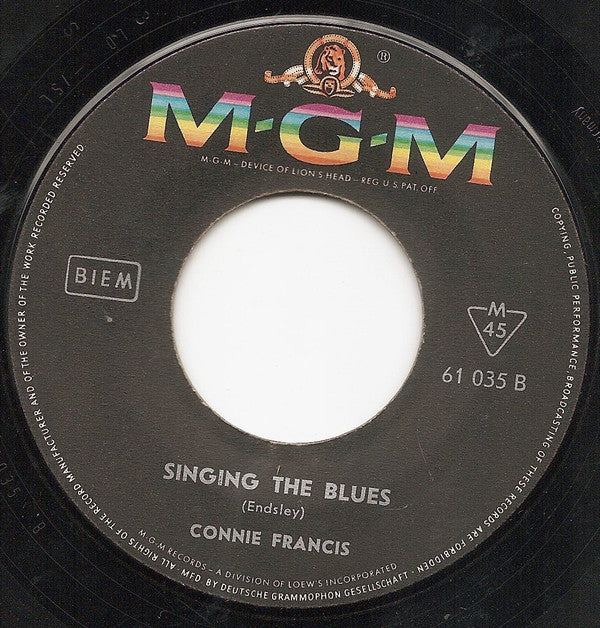 Connie Francis : Ich Komm Nie Mehr Von Dir Los (7", Single, Mono)