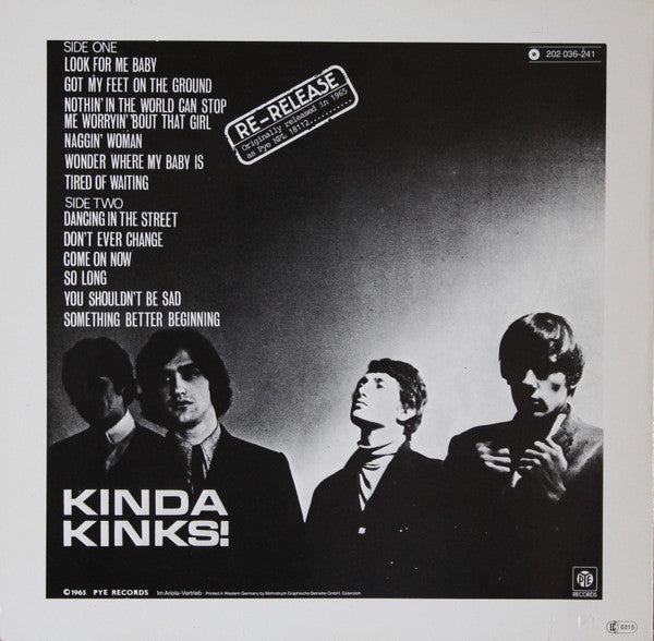 The Kinks : Kinda Kinks (LP, Album, Mono, RE)