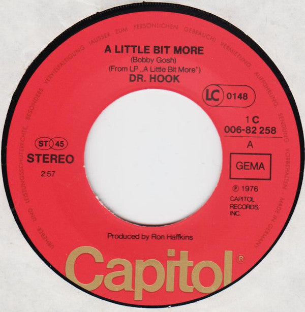 Dr. Hook : A Little Bit More (7", Single)