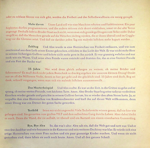 Die Toten Hosen : Ein Kleines Bisschen Horrorschau (LP, Album)