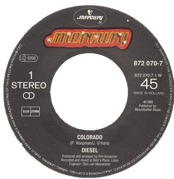 Diesel (5) : Colorado (7", Single)