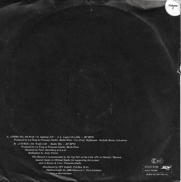 Captain Hollywood & B.P.M. (3) : Tribute (7", Single)