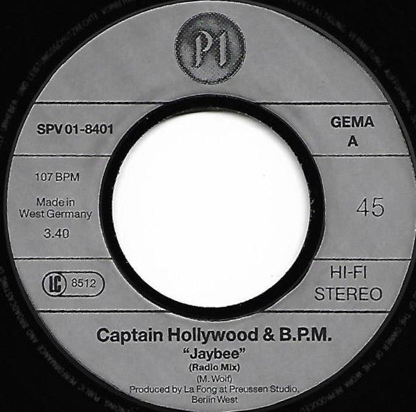 Captain Hollywood & B.P.M. (3) : Tribute (7", Single)