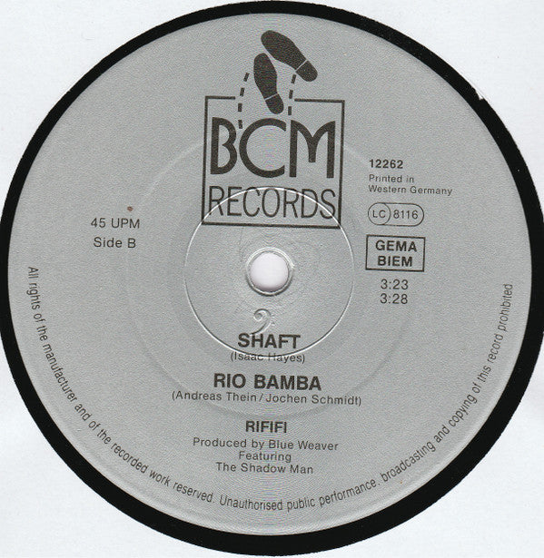 Rififi : (Theme From) Shaft '89 (12")