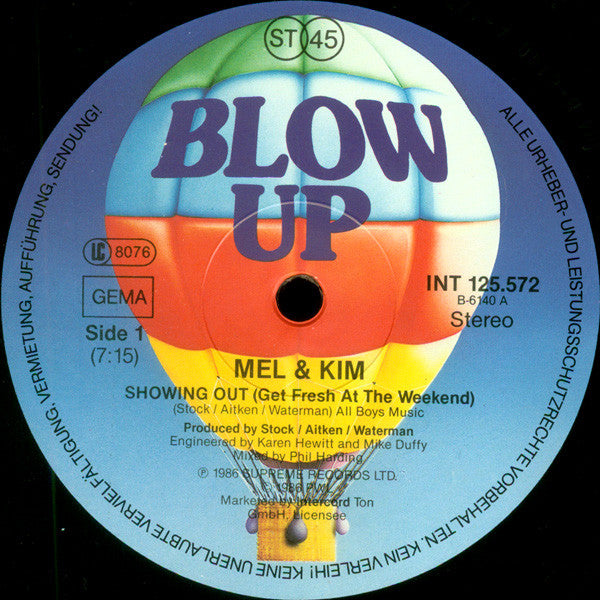 Mel & Kim : Showing Out (12", Maxi)