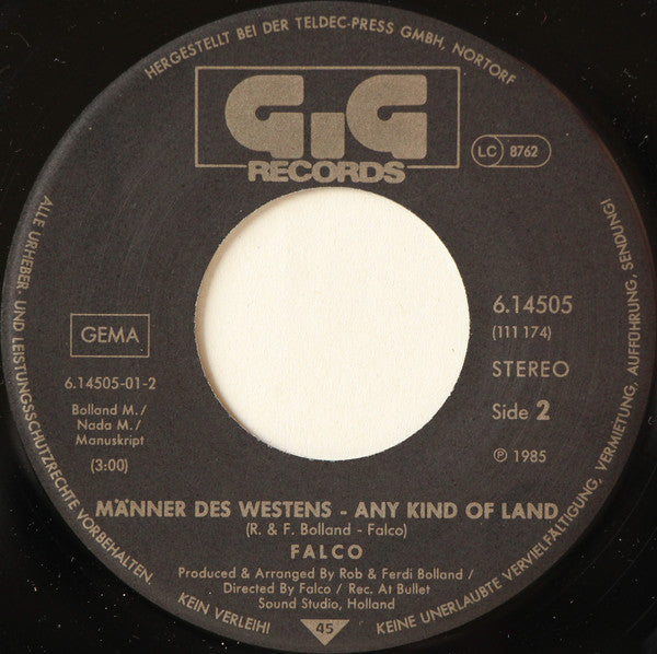 Falco : Jeanny (Part 1) (7", Single)