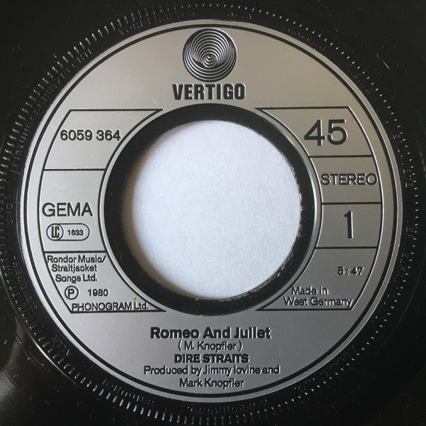 Dire Straits : Romeo And Juliet (7", Single)