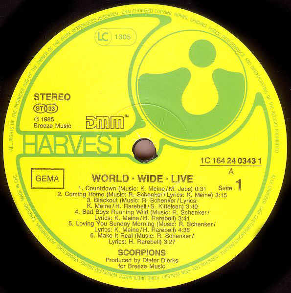 Scorpions : World Wide Live (2xLP, Album)