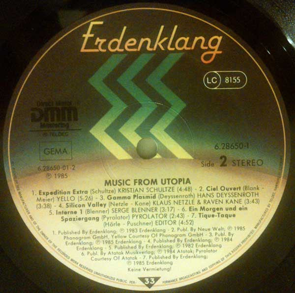 Various : Music From Utopia (2xLP, Comp)