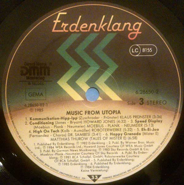 Various : Music From Utopia (2xLP, Comp)