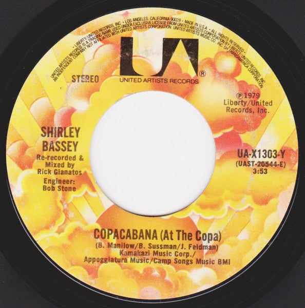 Shirley Bassey : This Is My Life (LaVita) / Copacabana (At The Copa) (7", Single, Styrene)
