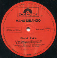 Manu Dibango : Electric Africa (LP, Album)