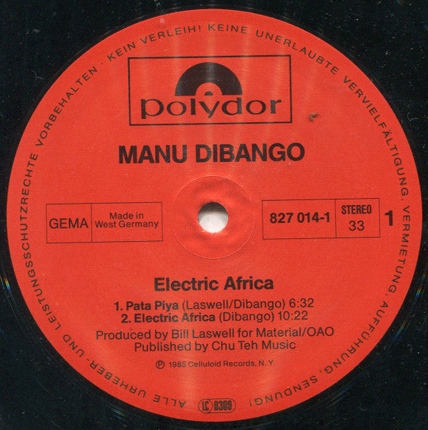 Manu Dibango : Electric Africa (LP, Album)