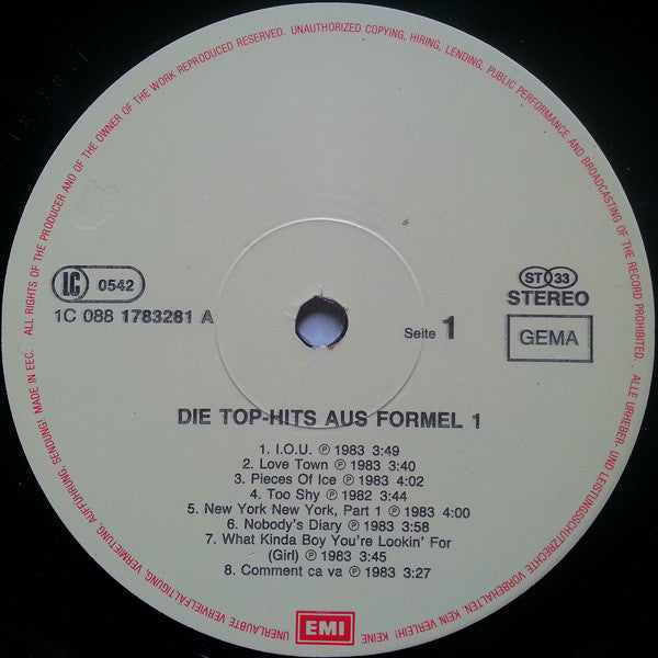 Various : Die Top-Hits Aus Formel Eins (LP, Comp)
