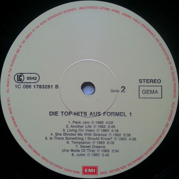 Various : Die Top-Hits Aus Formel Eins (LP, Comp)