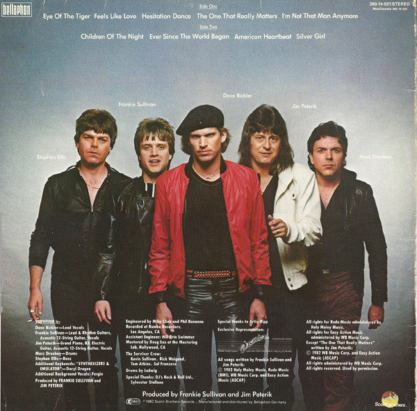 Survivor : Eye Of The Tiger (LP, Album)