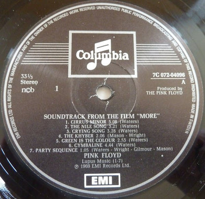 Pink Floyd : Soundtrack From The Film "More" (LP, Album, RE)