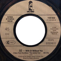 U2 : With Or Without You (7", Single)