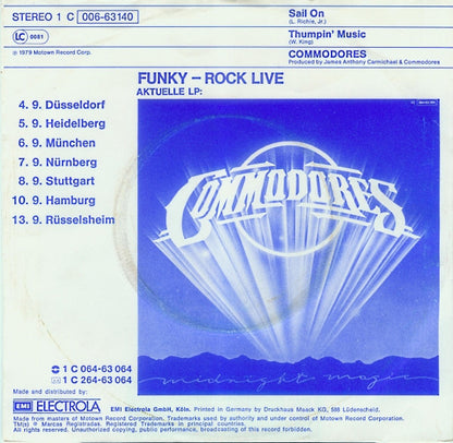 Commodores : Sail On (7", Single)